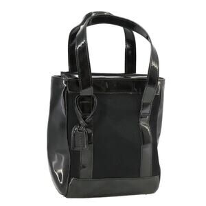 GUCCI Hand Bag Enamel Black